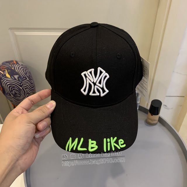 NY男女同款帽子 MLB刺繡棒球帽鴨舌帽  mm1658